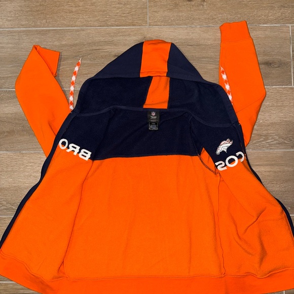 Women’s Denver Broncos zipper front hoodie sweatshirt NFL Team Apparel Large - Picture 3 of 7